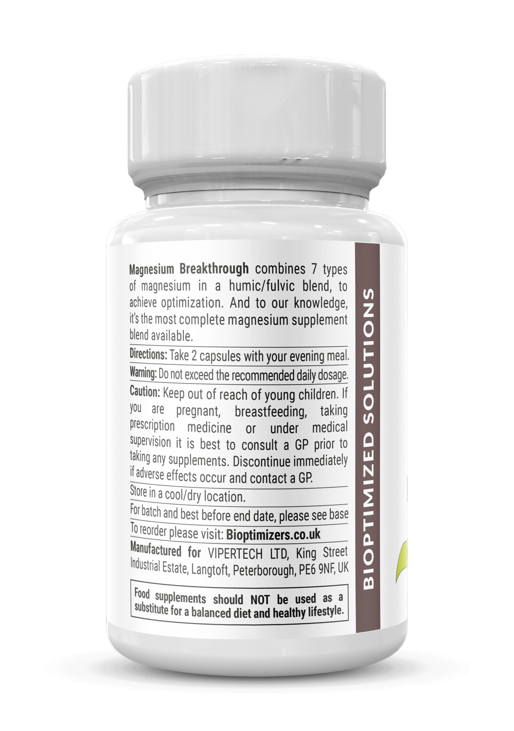 Magnesium Breakthrough BiOptimizers Mg Supplement XBrain