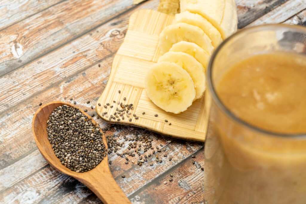 Date Banana and Chia seeds Protein Shake