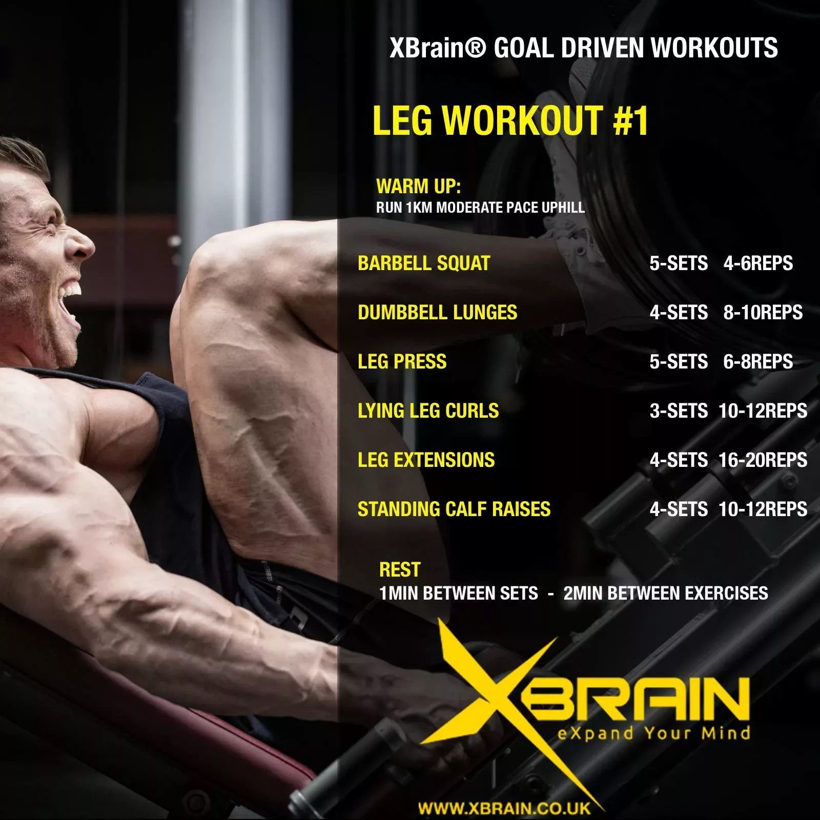 XBrain Goal Driven Workouts - Leg Workout # 1 - XBrain