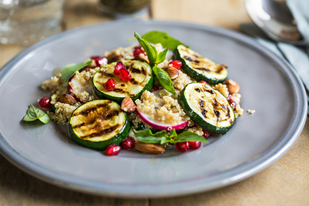 Grilled vegetables and quinoa