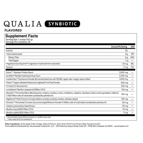 Qualia Synbiotic - Advanced Gut-Brain Health Formula