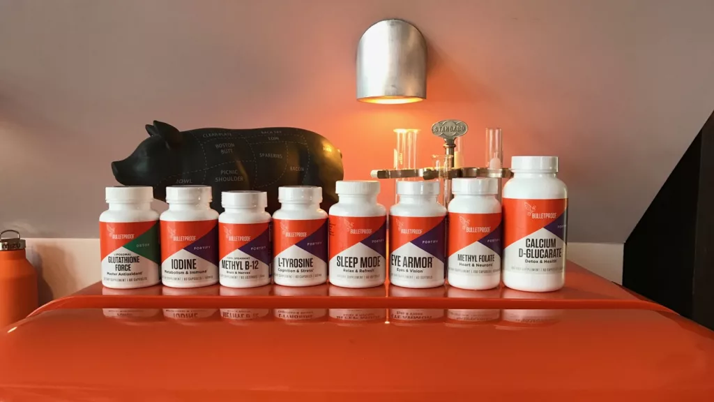 A collection of Bulletproof supplements for enhanced health and vitality